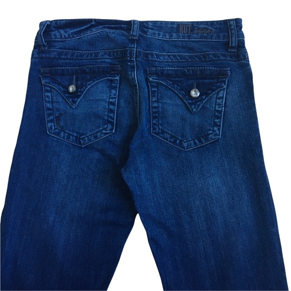 KUT From The Kloth Boot Cut Flap Pockets Dark Wash Blue Denim Jeans Size 6 - Picture 8 of 17